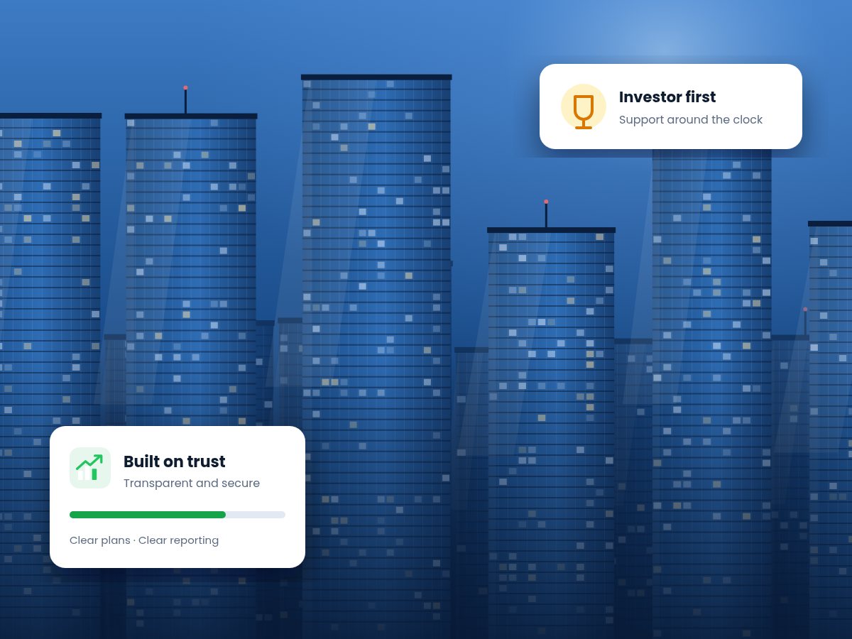 Financial district skyline